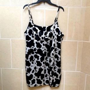 Wild Fable Cow Print Satin Slip Minidress Sz XL